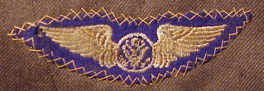 Machine Embroidered on Blue