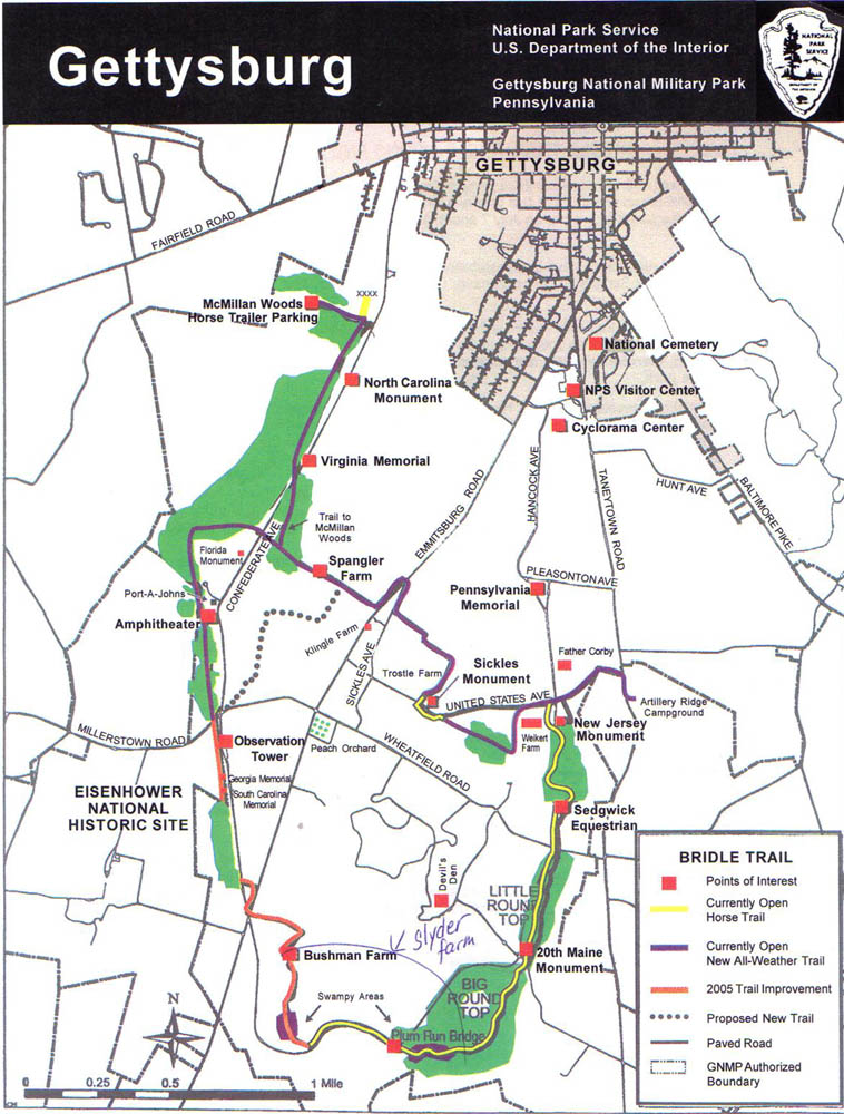 Gettysburg Battlefield Campground Map
