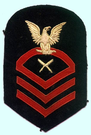 WW2 US Navy 1st Class Petty Officer Yeoman Cloth Badge 