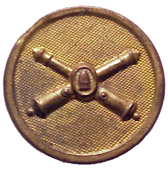 silver finish flat Army Collar pin Field Artillery