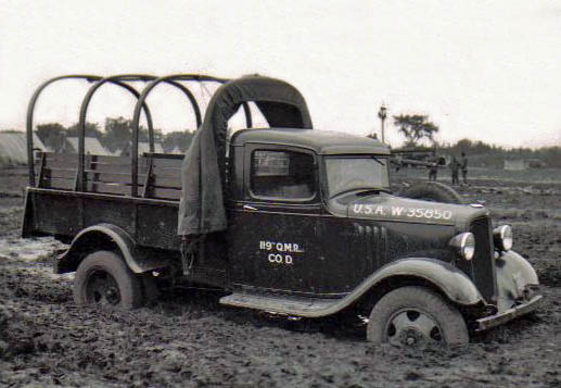 QM truck in the mud