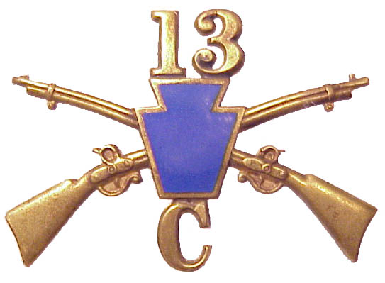 13th PA Inf Crossed Rifles